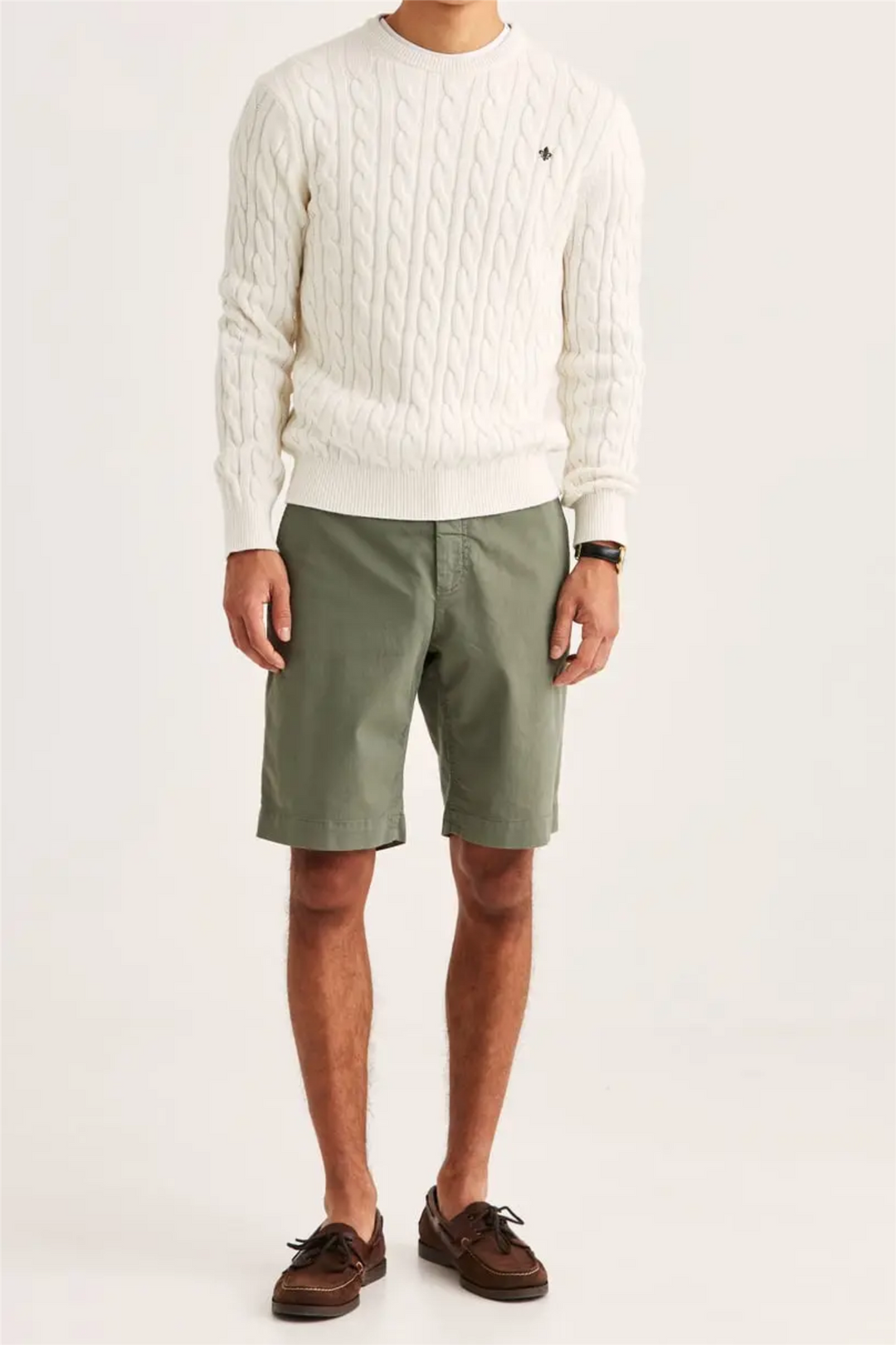 Ethan Cable Oneck Off White