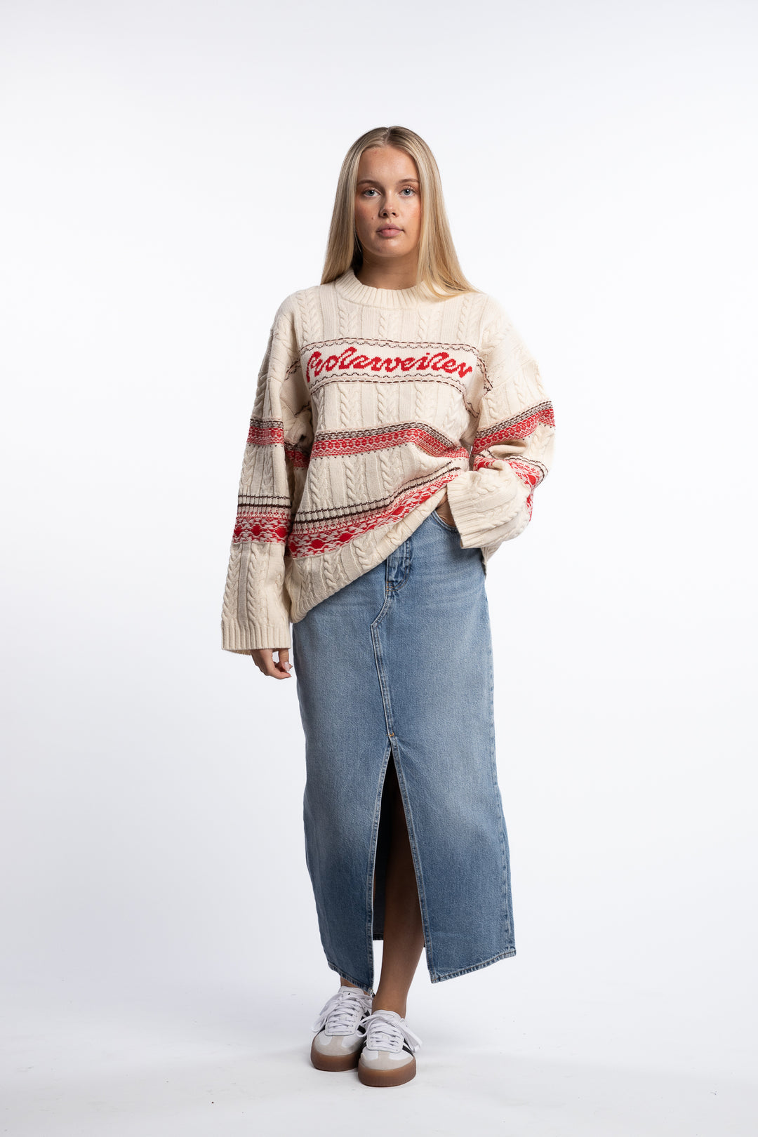 Holzweiler Logo Sweater- Red Mix