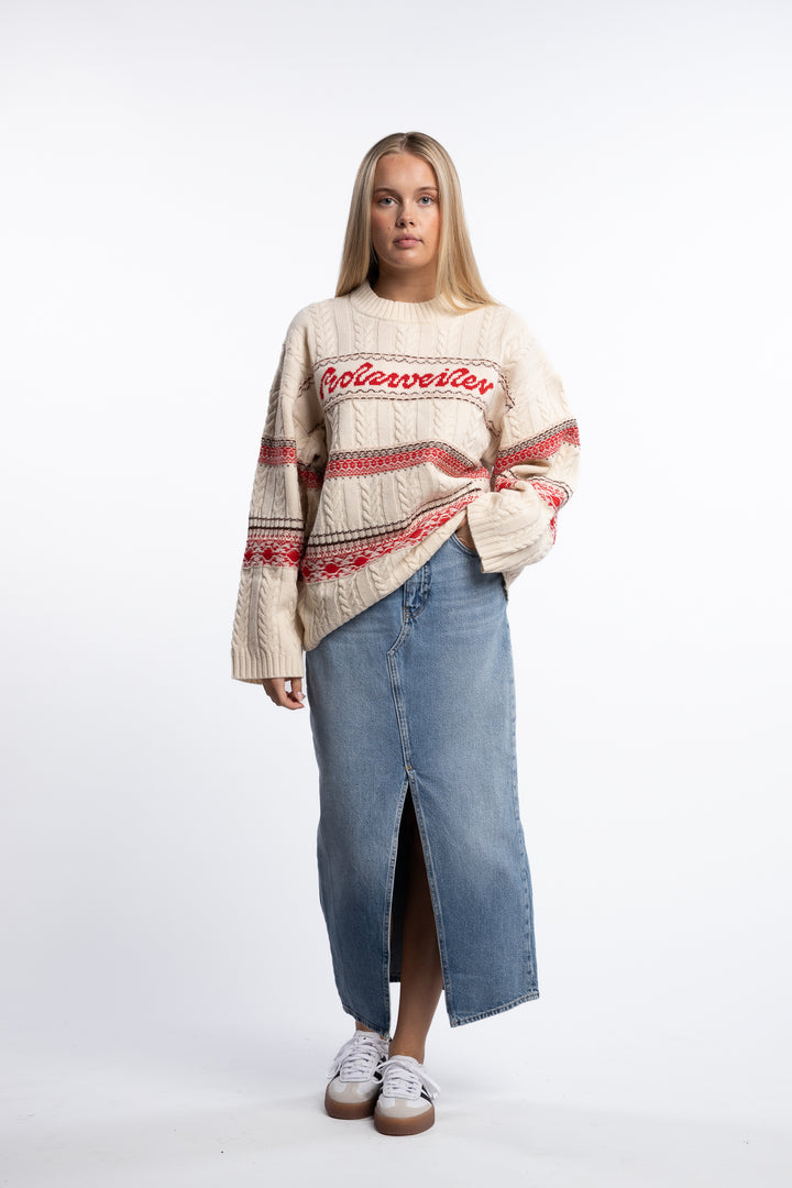 Holzweiler Logo Sweater- Red Mix