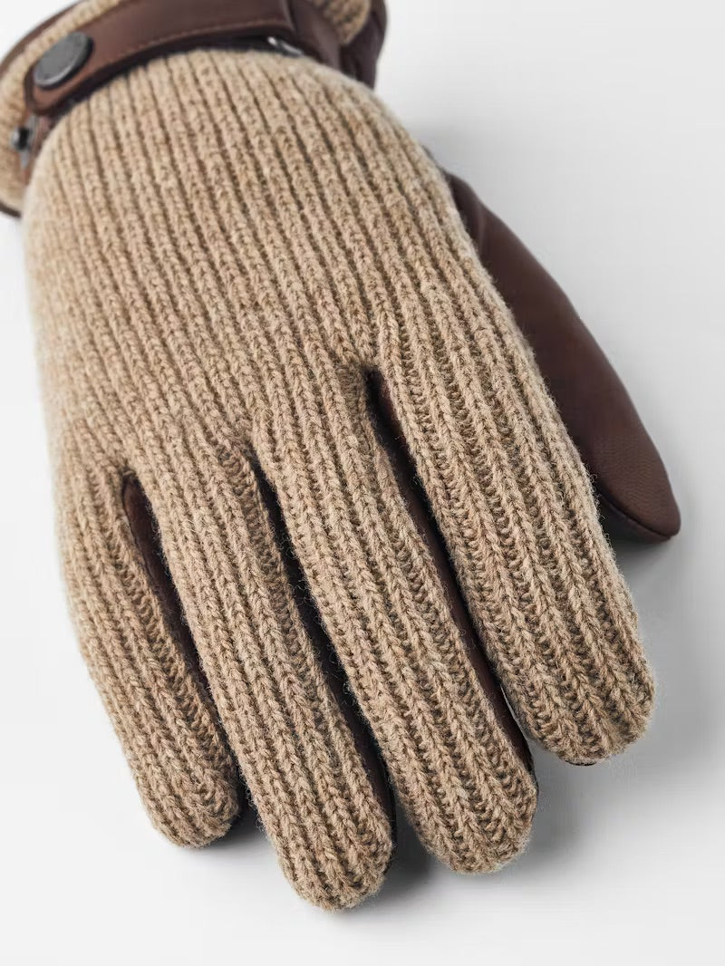 Christopher Knitted Gloves Light Brown