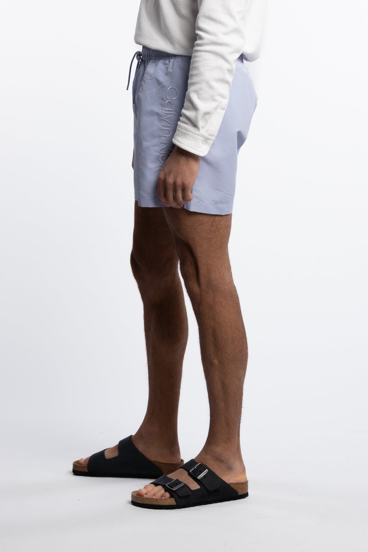 Medium Drawstring Swim Shorts Dusty Cornflower