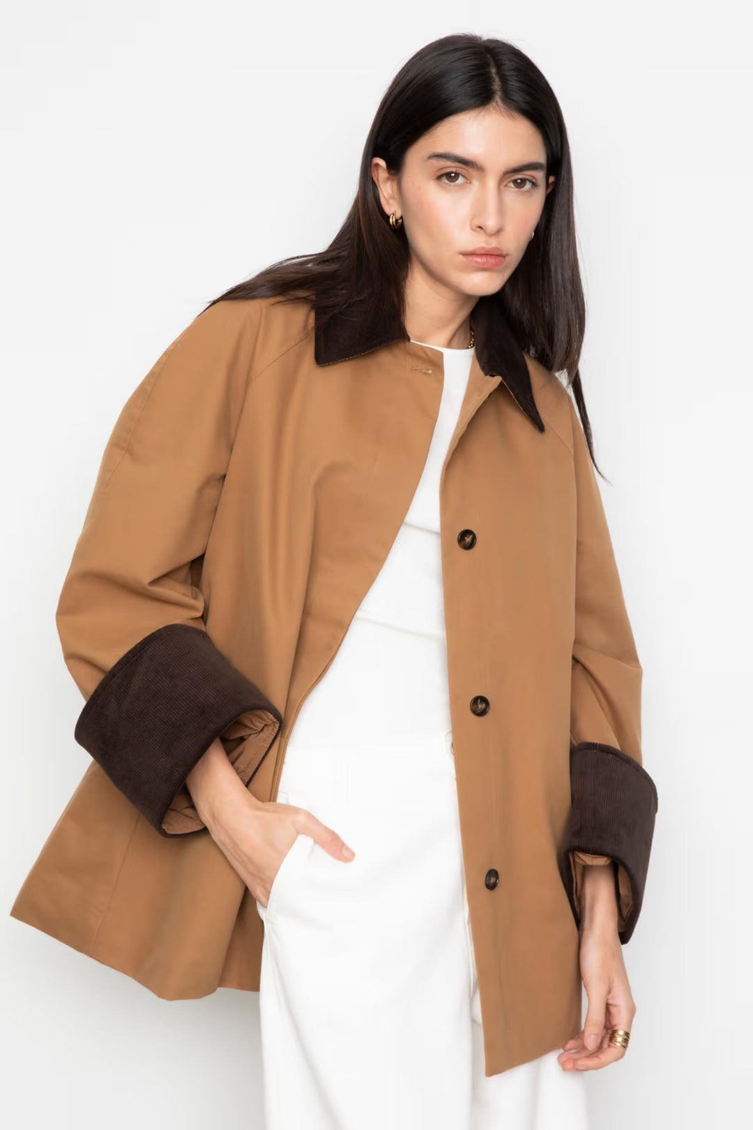 Heather Jacket- Dark Camel