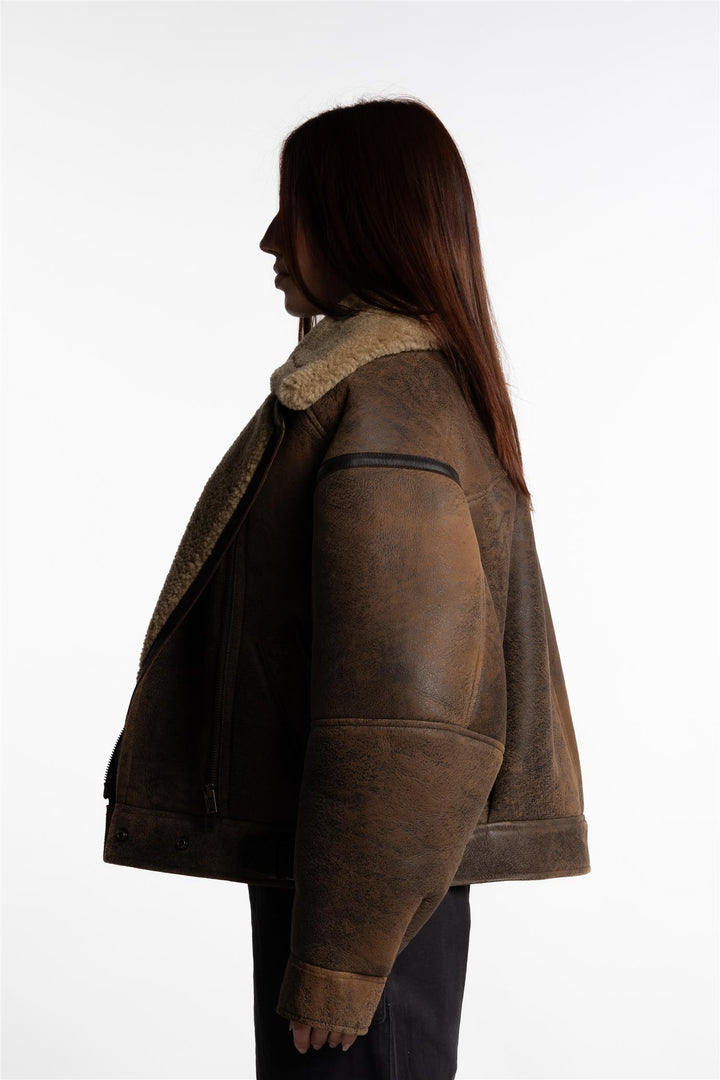 Shearling Jacket- Brown