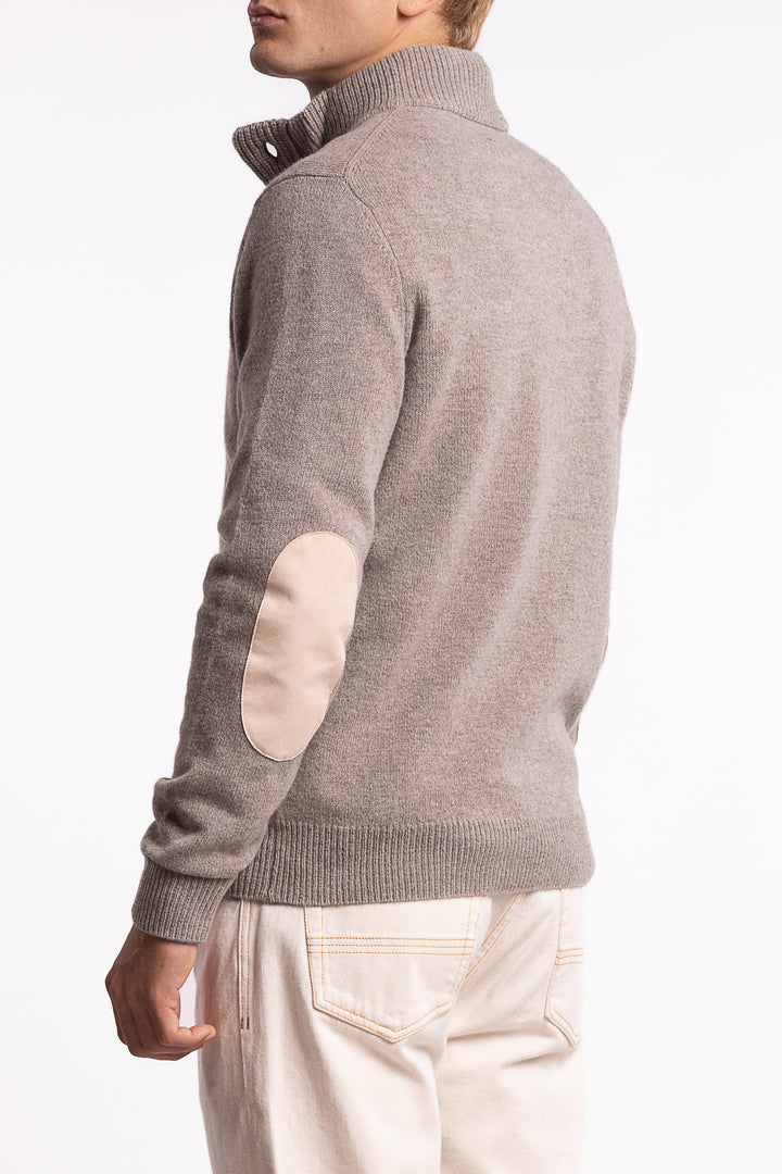 Essential Patch Half Zip Stone