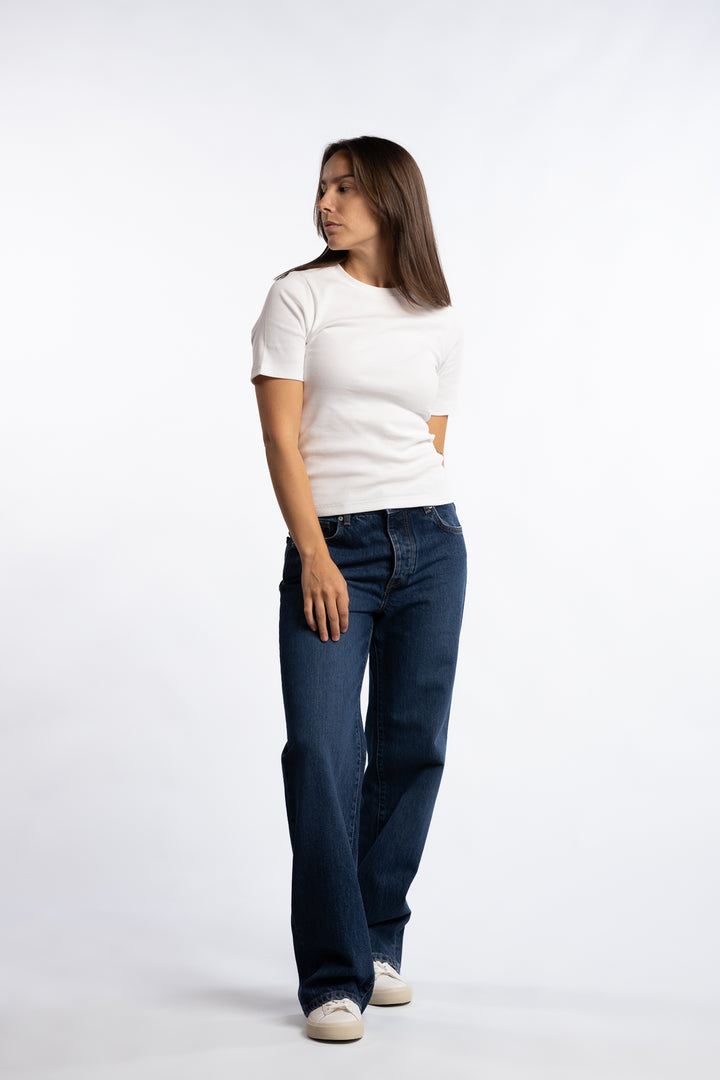 Pippa Rib Tee- Off-White