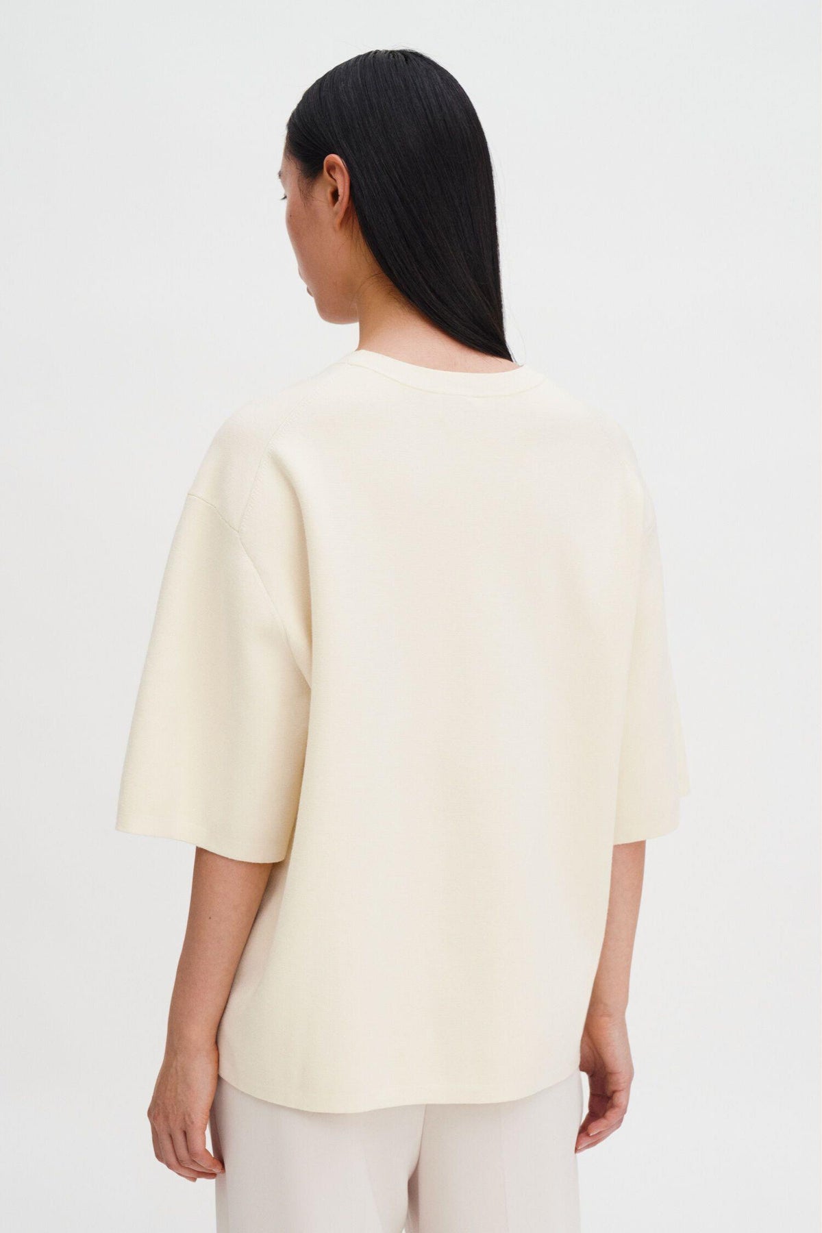 Milano Knit T-shirt Calico White