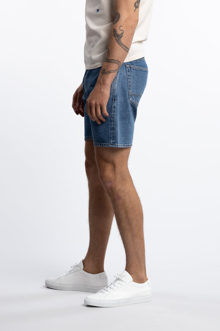 Natural Indigo 5-Pocket Short Stone Wash