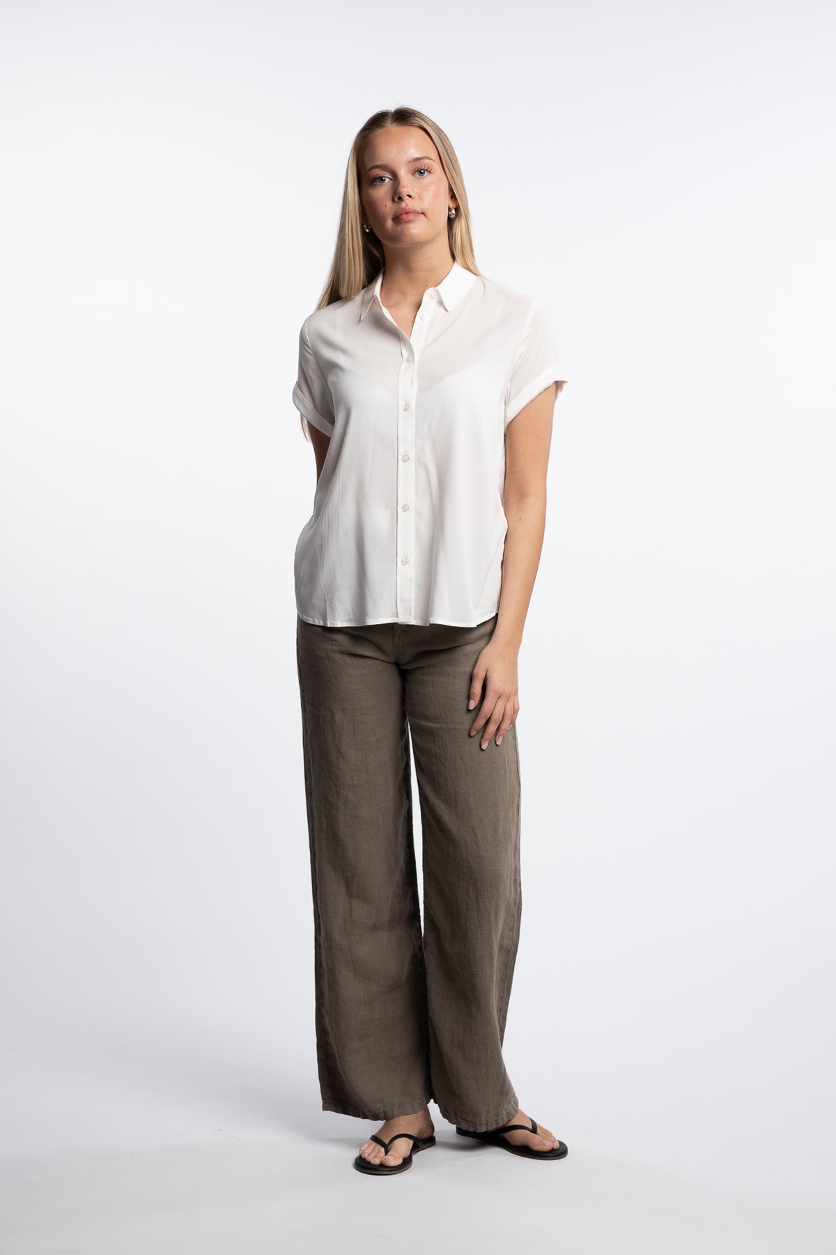 Majan SS Shirt 9942- Clear Cream