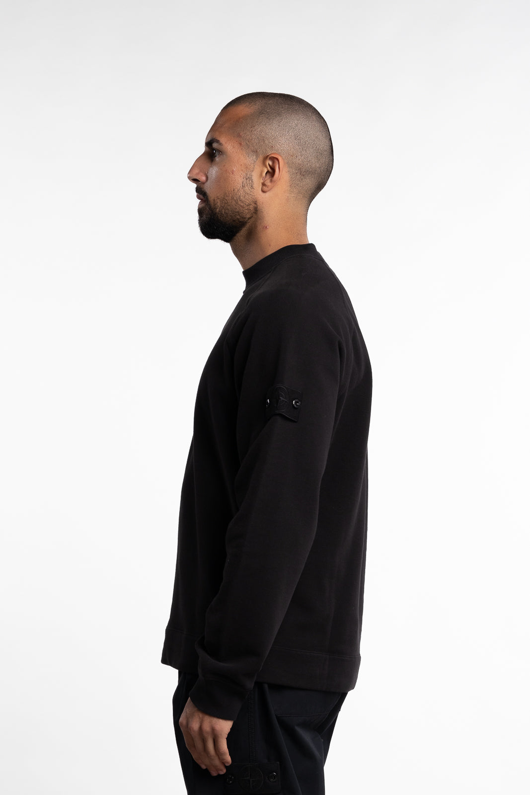 Ghost Cotton Crew Neck Jersey Black