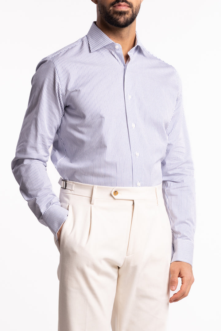 Striped Cotton Shirt White/Blue