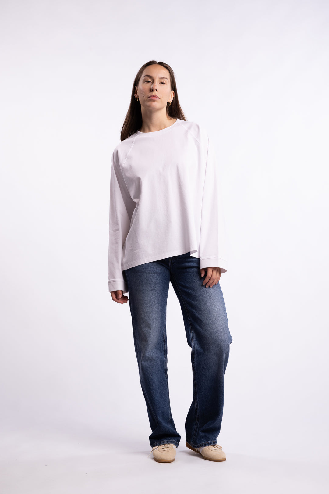 Thelma LS Cotton Tee- White
