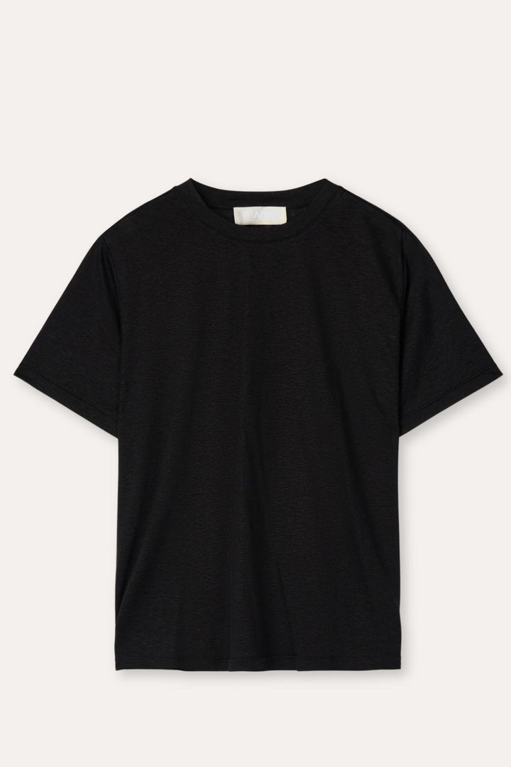Tencel Linen Weekend Tee- Jet Black