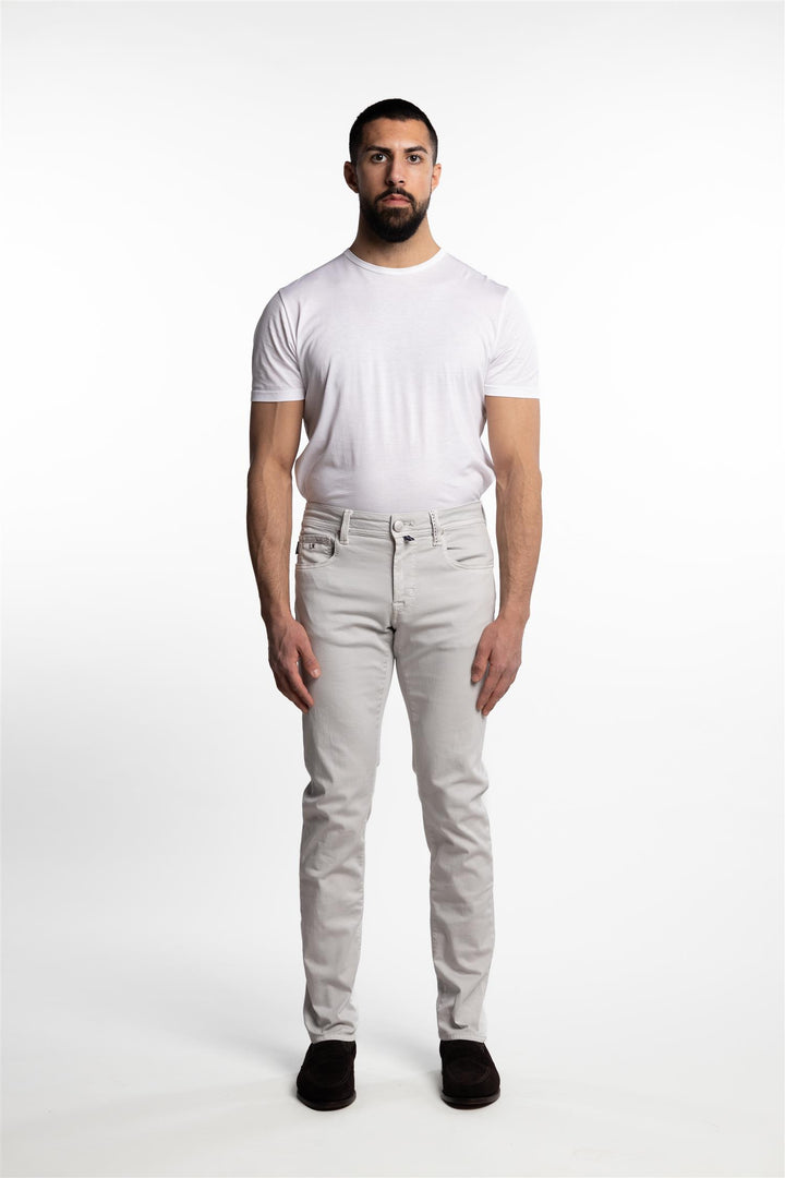 Michelangelo Zip Slim Fit Jeans Superstretch Ice Grey