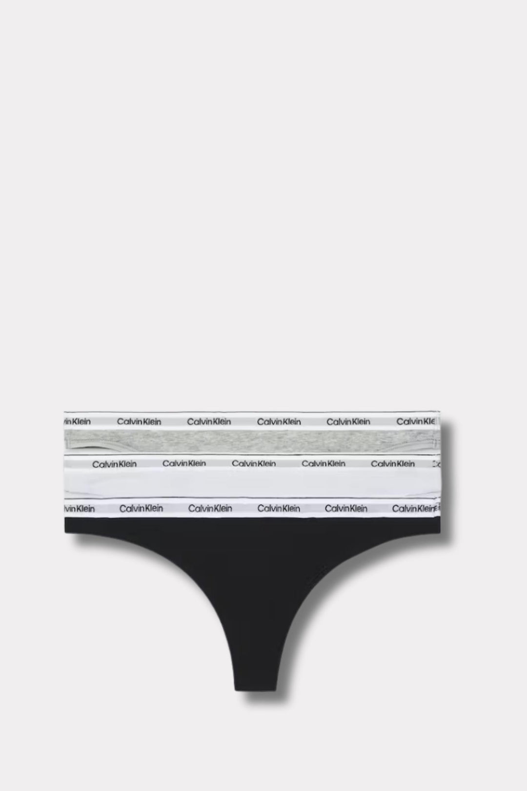 3 Pack Thong- Black/White/Grey Heather