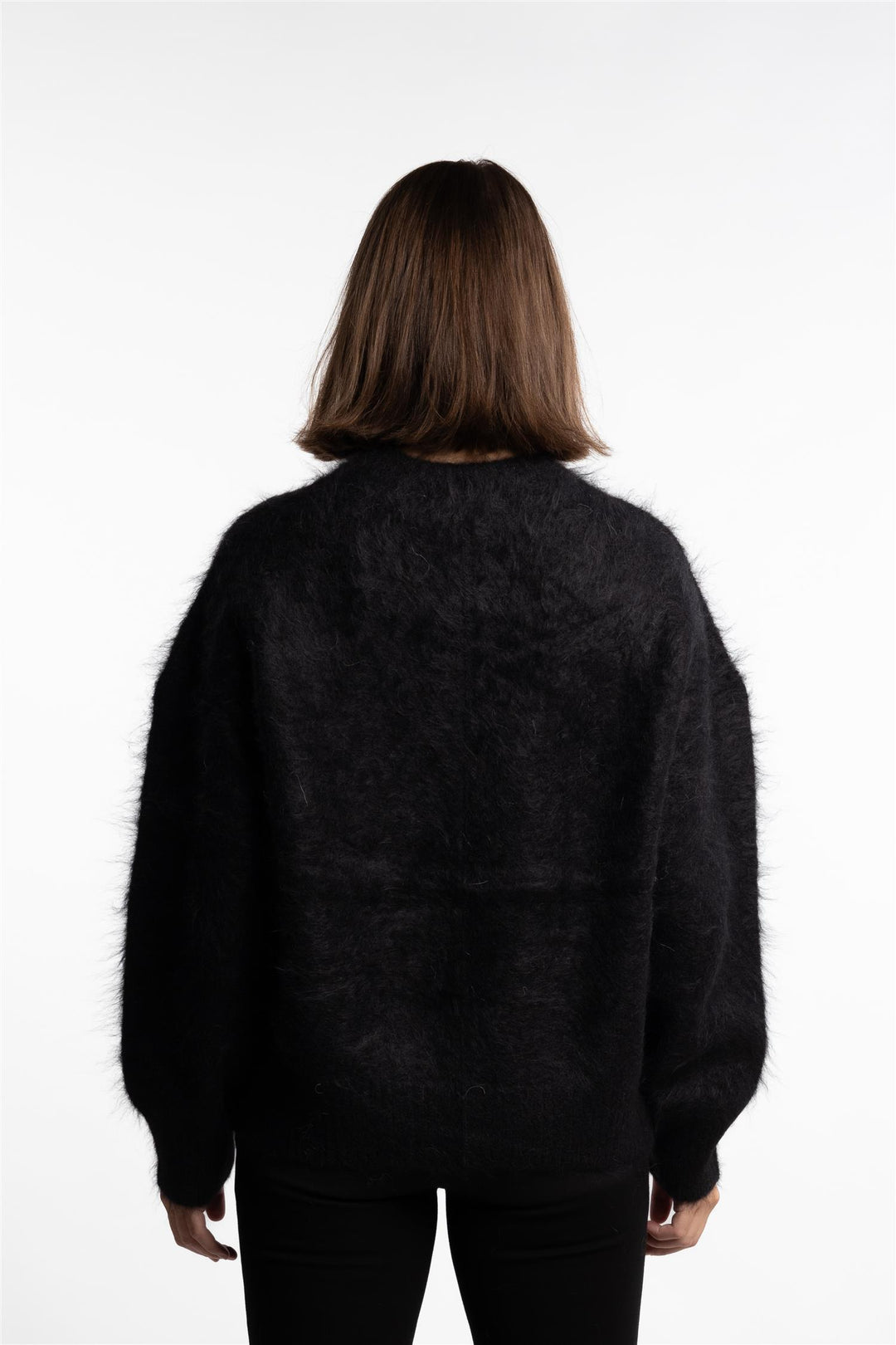 Mountain Oversized Furry Jumper- Jet Black