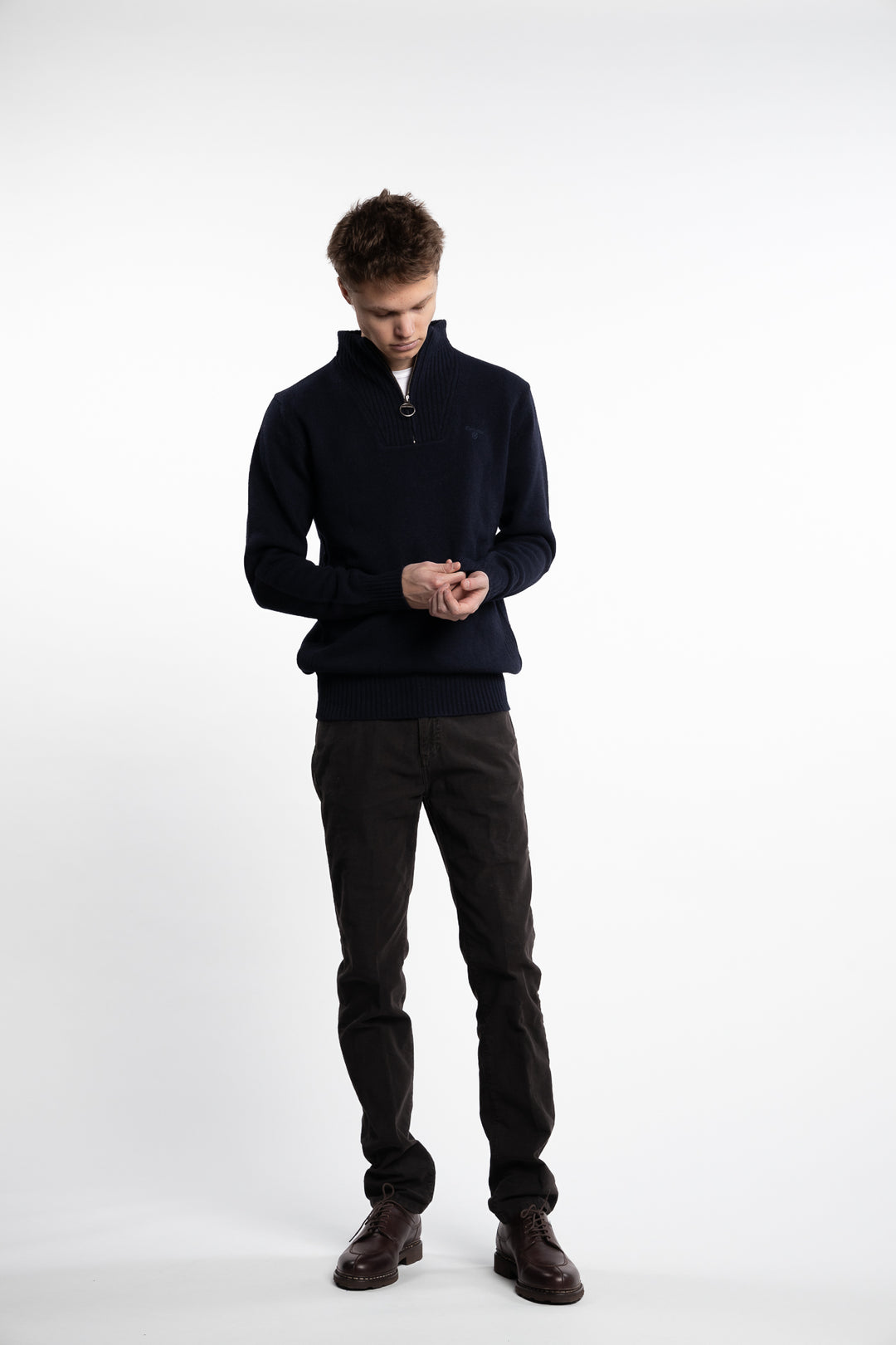 Essential Lambswool Half Zip Knitted Jumper