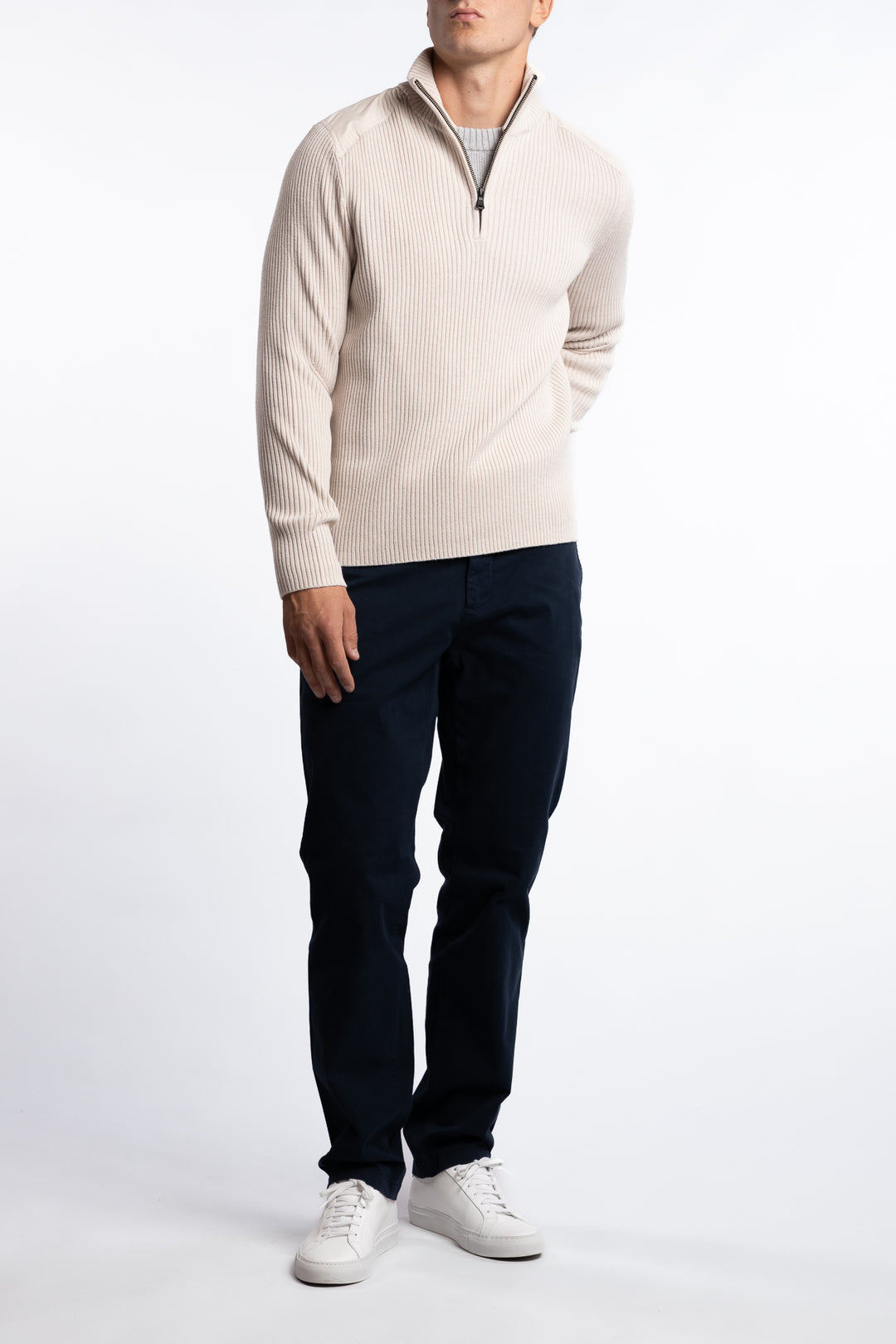 Martin Knitted Hybrid Jacket Moonbeam
