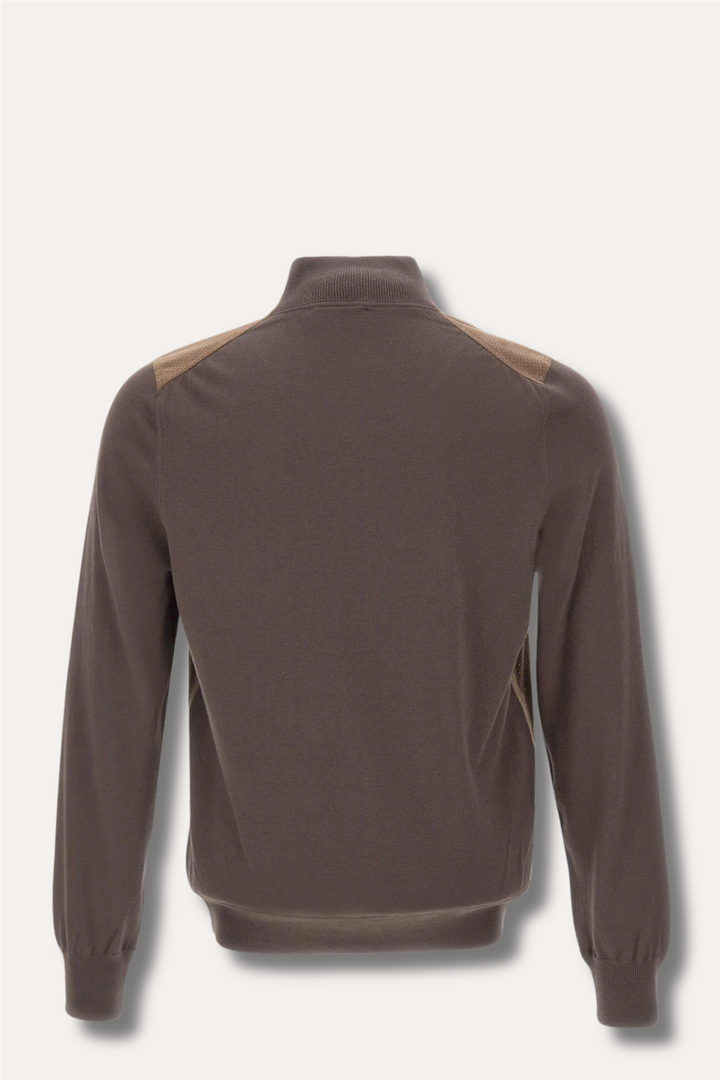 Organic Cotton and Alcantara Jacket Brown