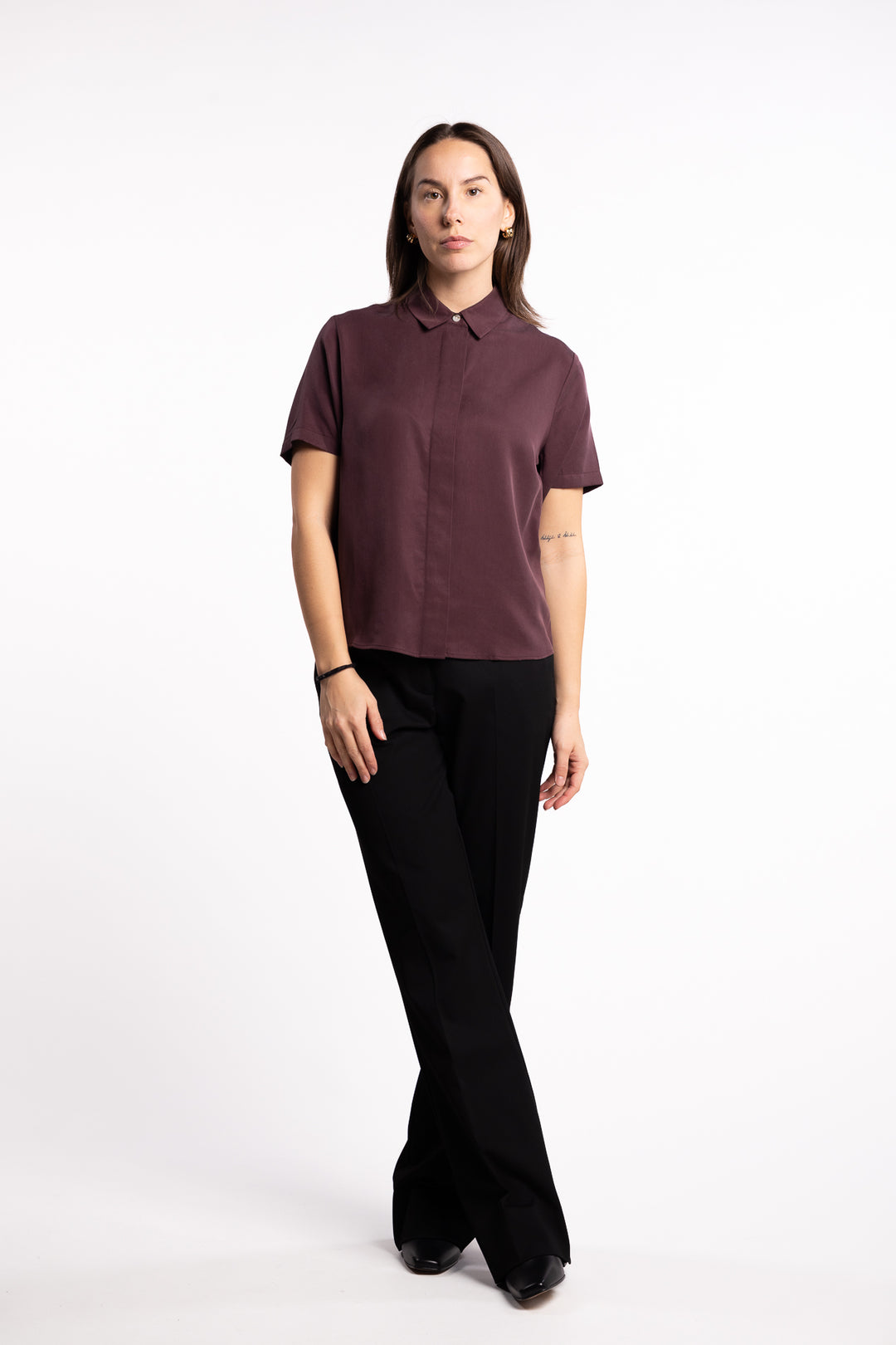 Mina SS shirt 14028 - Fudge