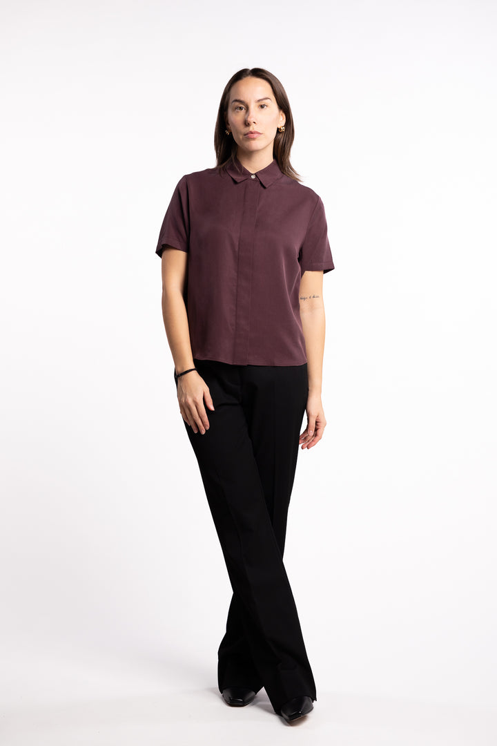 Mina SS shirt 14028 - Fudge