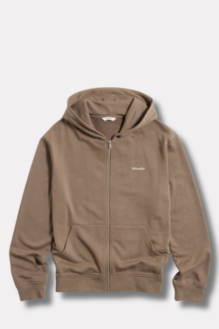 M Regular Light Zip Hoodie Taupe