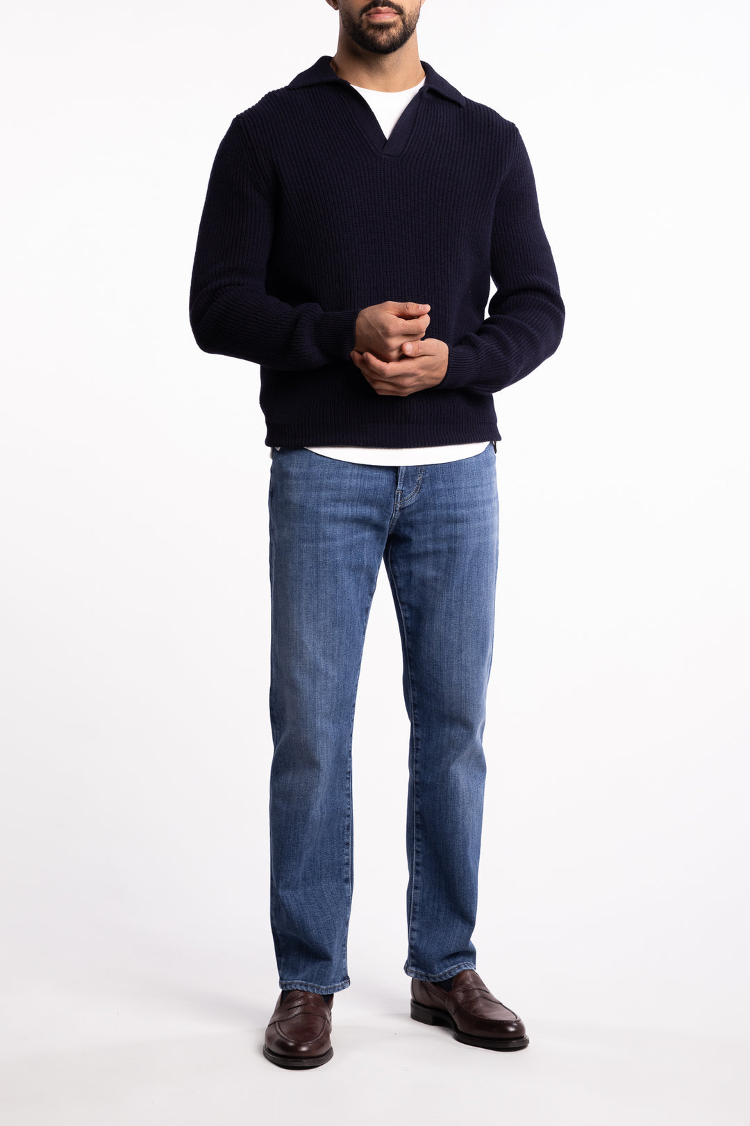 Super Geelong Ribbed Skipper Navy