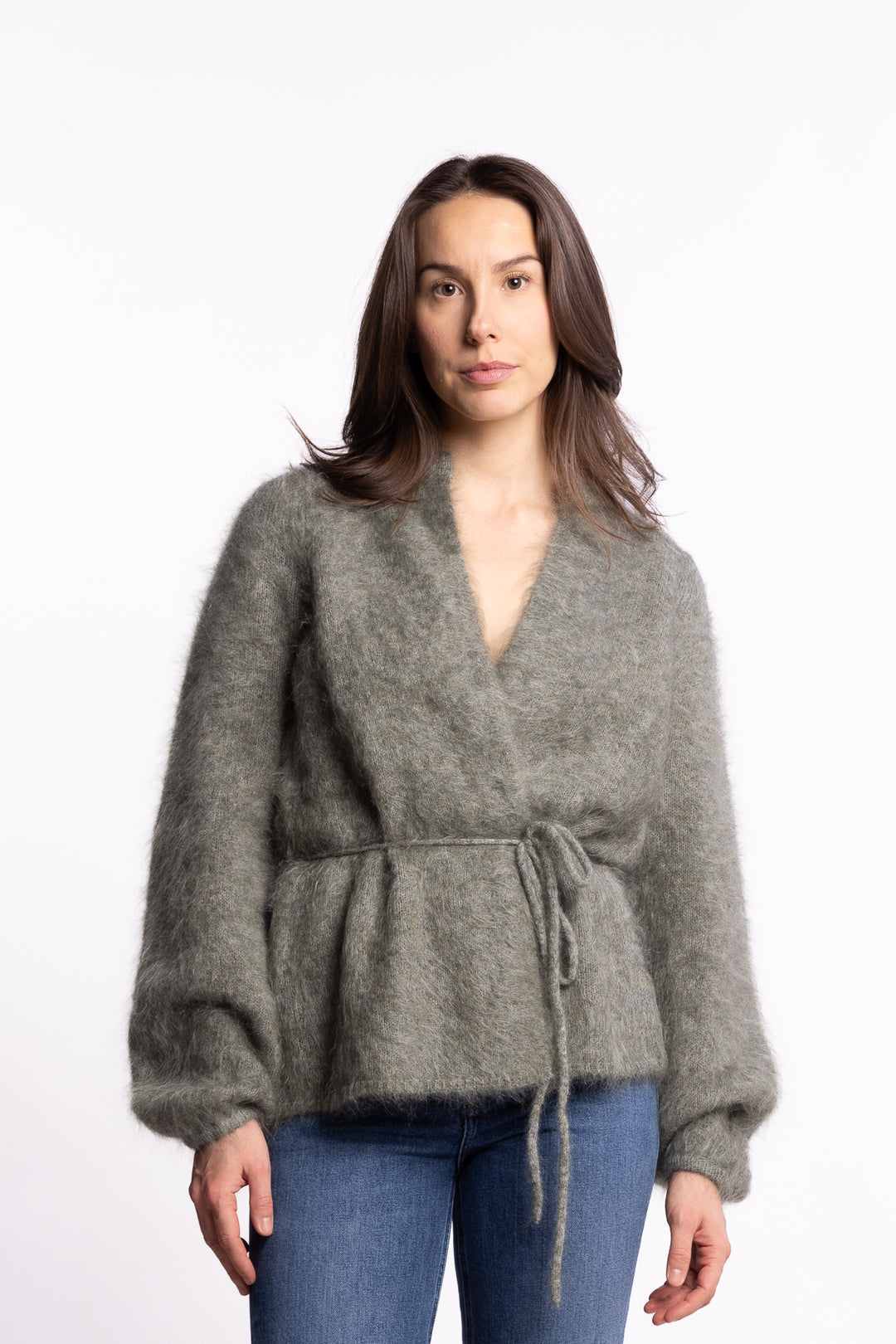 Fredrikke Chunky Cardigan- Sage Green