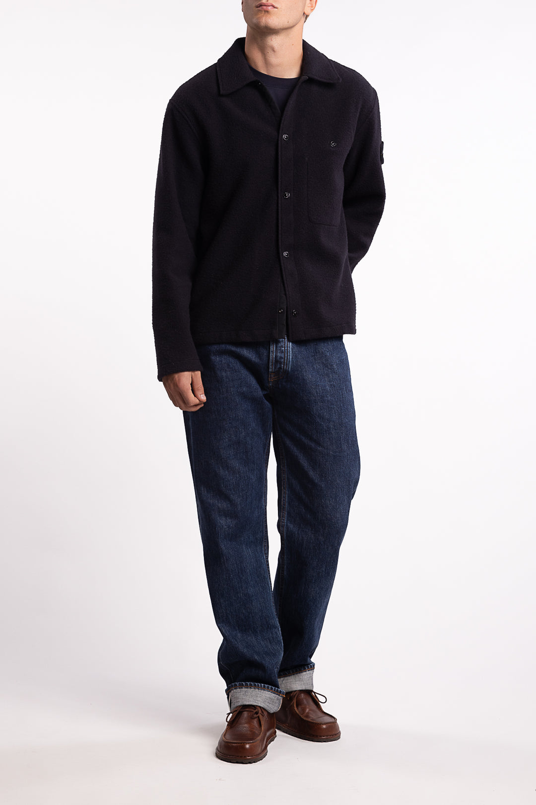 1200021 Wool Overshirt Navy