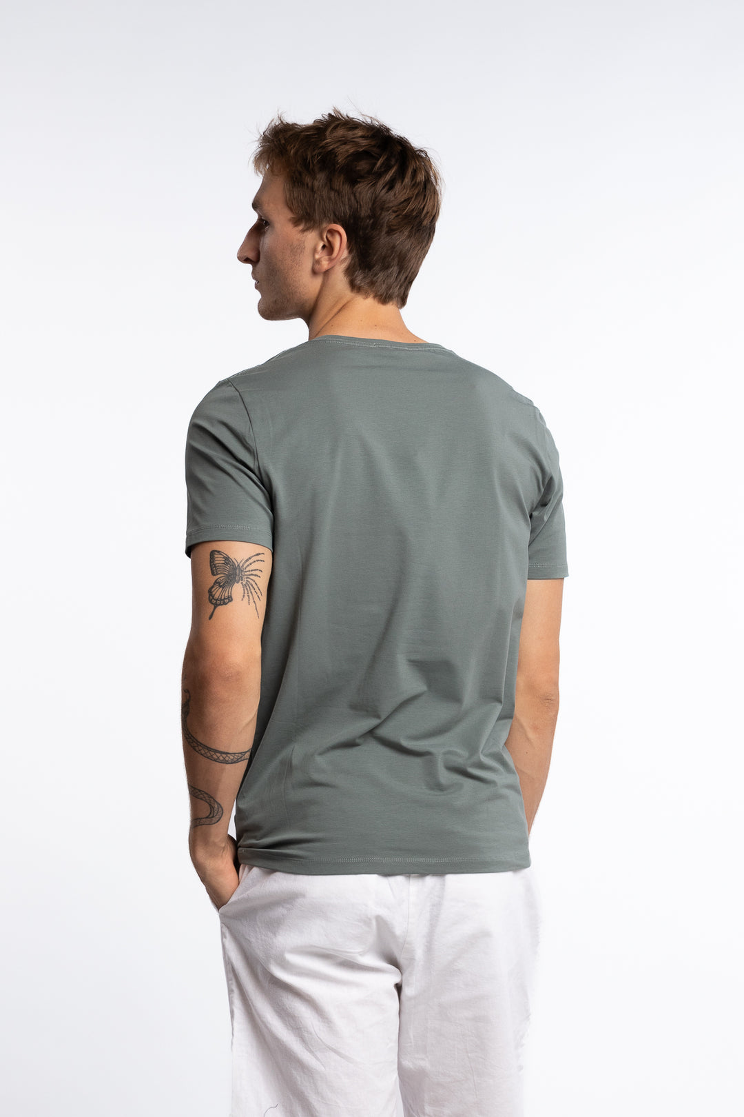 Kyran Cotton Stretch Slim Fit T-Shirt Balsam Green