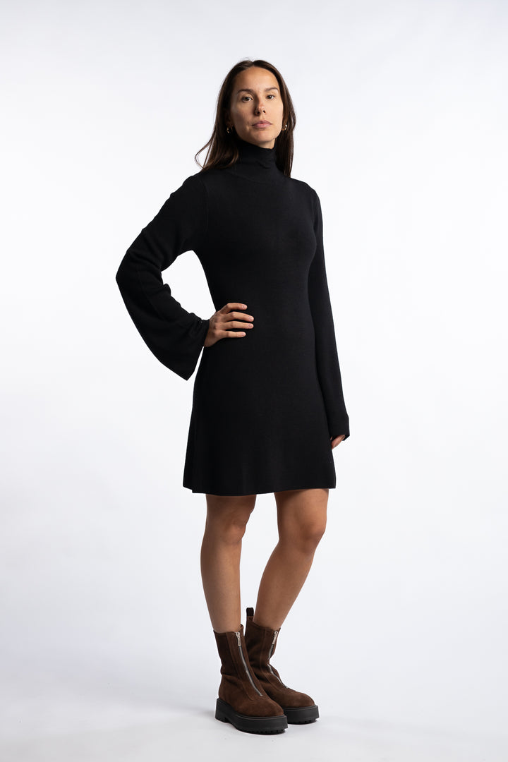 Melina Merino Dress- Black