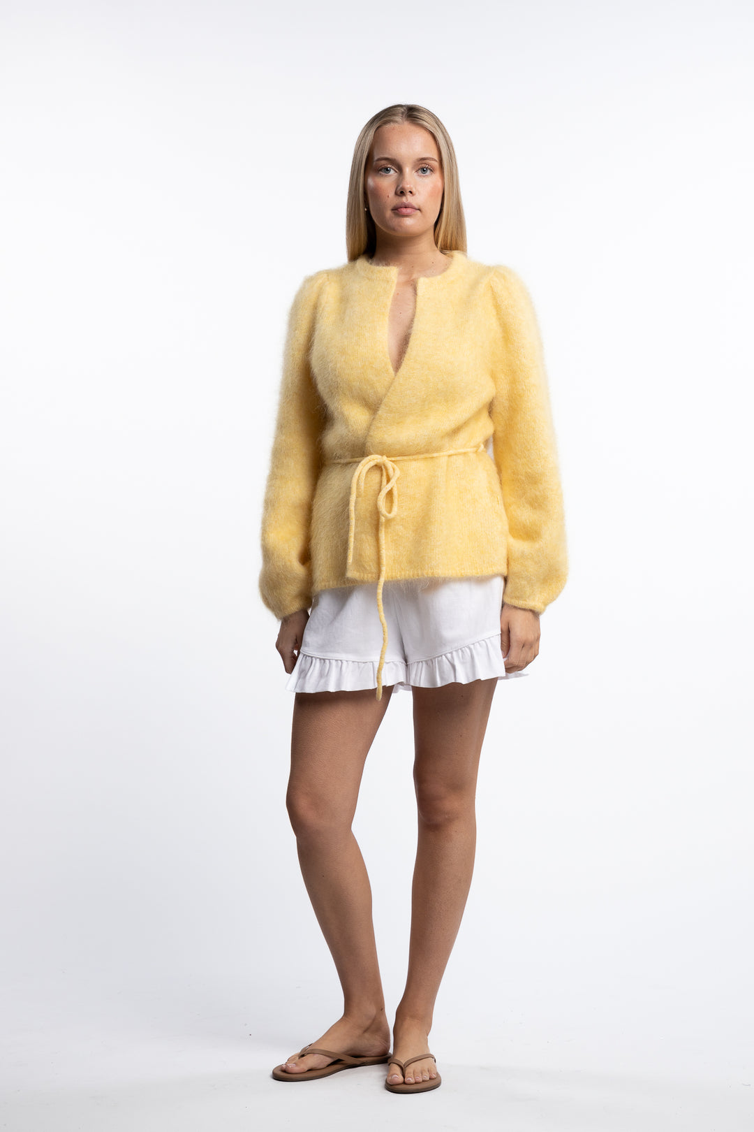 Fredrikke Chunky Cardigan- Yellow