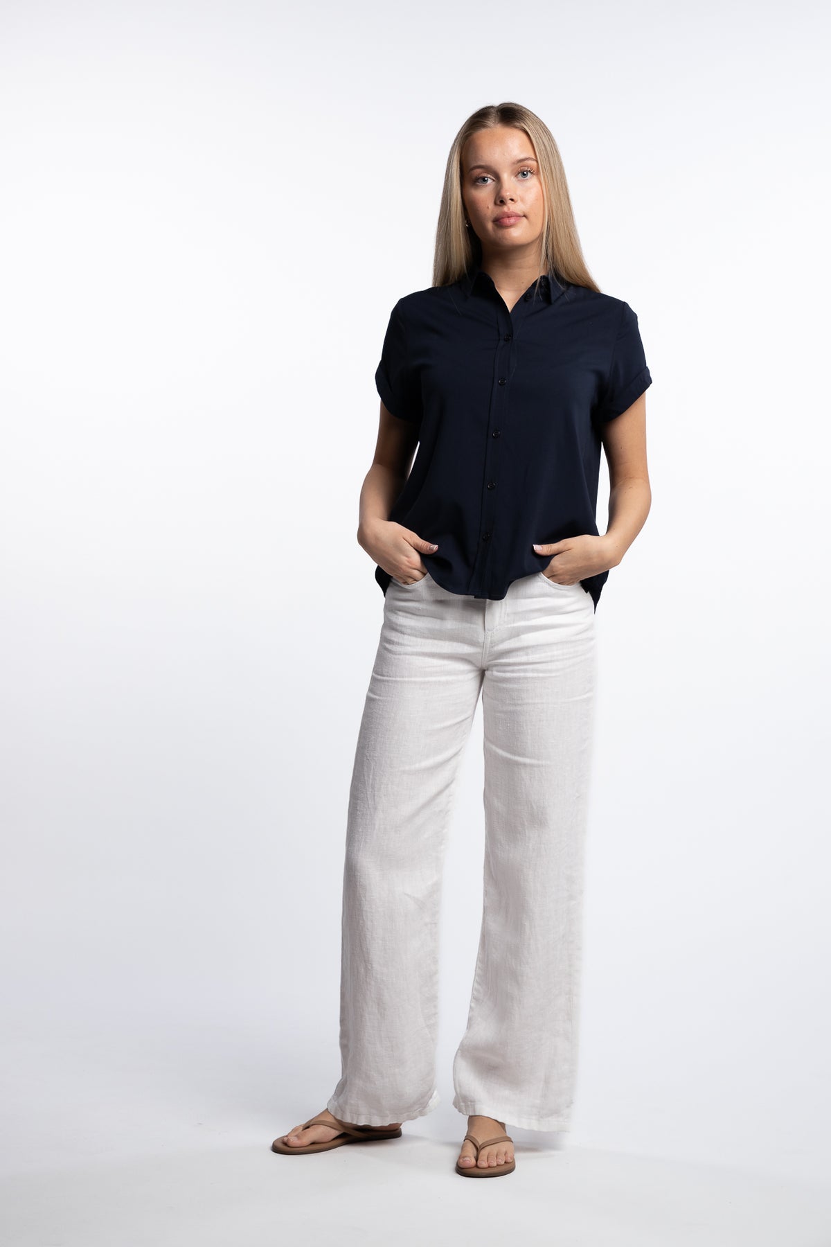 Majan ss shirt 9942- Dark Sapphire