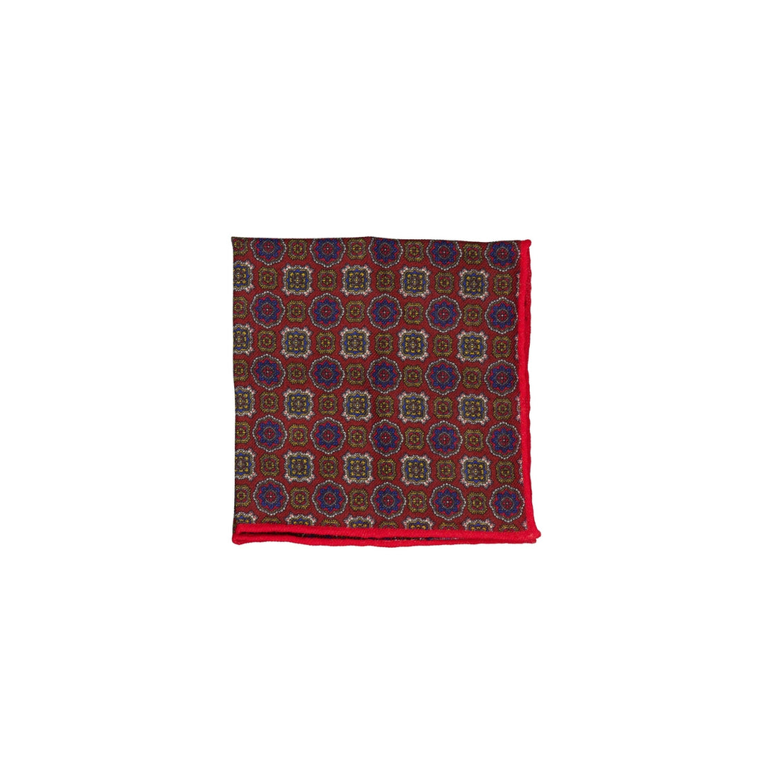 Wool Printed Hanky Red/Red