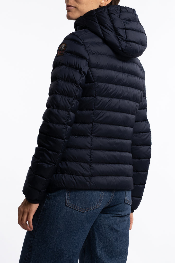 Genie Hooded Down Jacket- Blue Navy