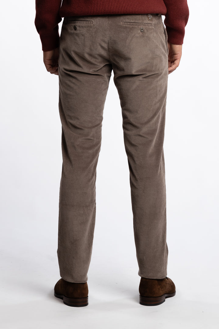 Bobby Slim Fit Corduroy Trousers Elephant Grey