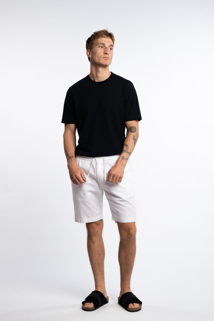 Barcelona Cotton/Linen Shorts White