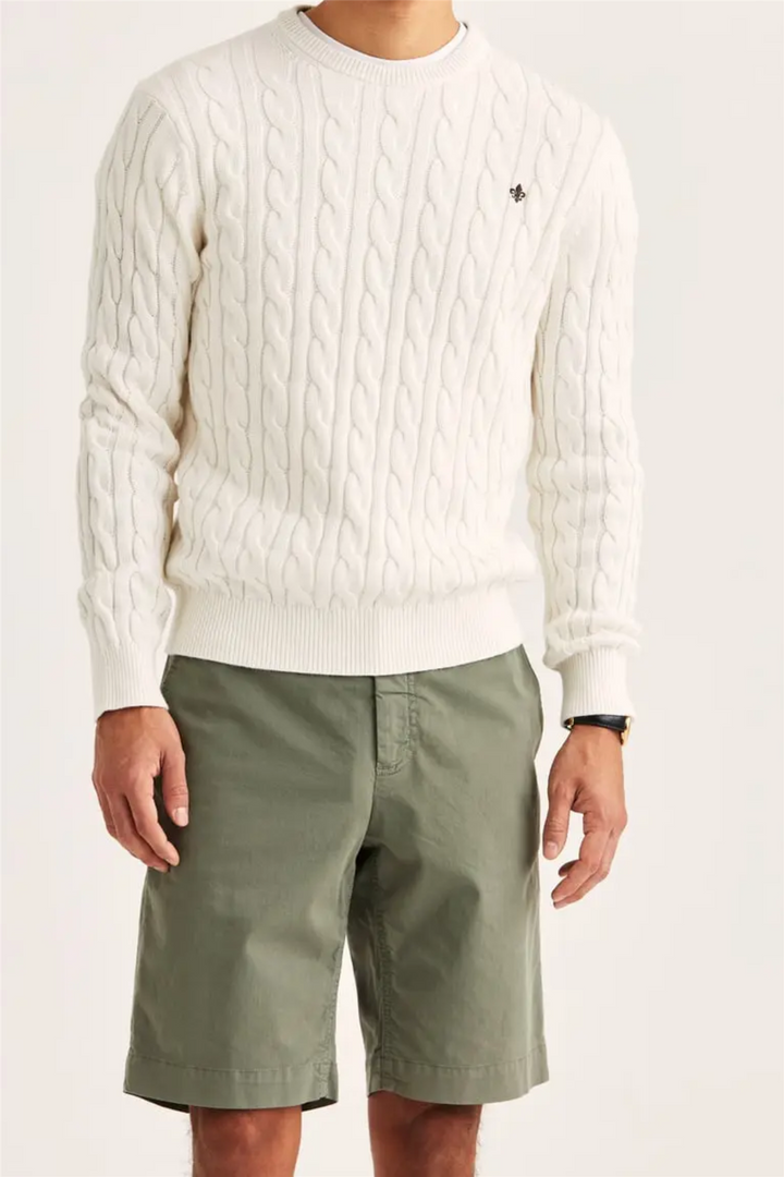 Ethan Cable Oneck Off White