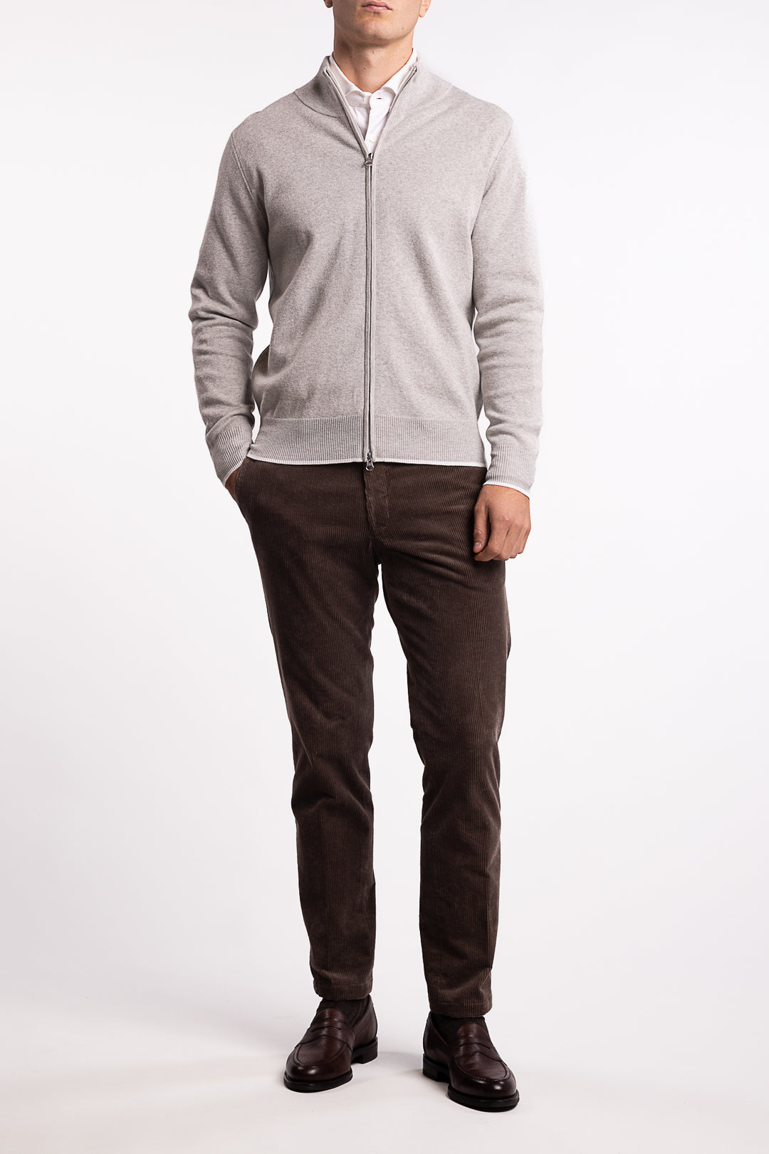 Nate Cardigan Light Grey