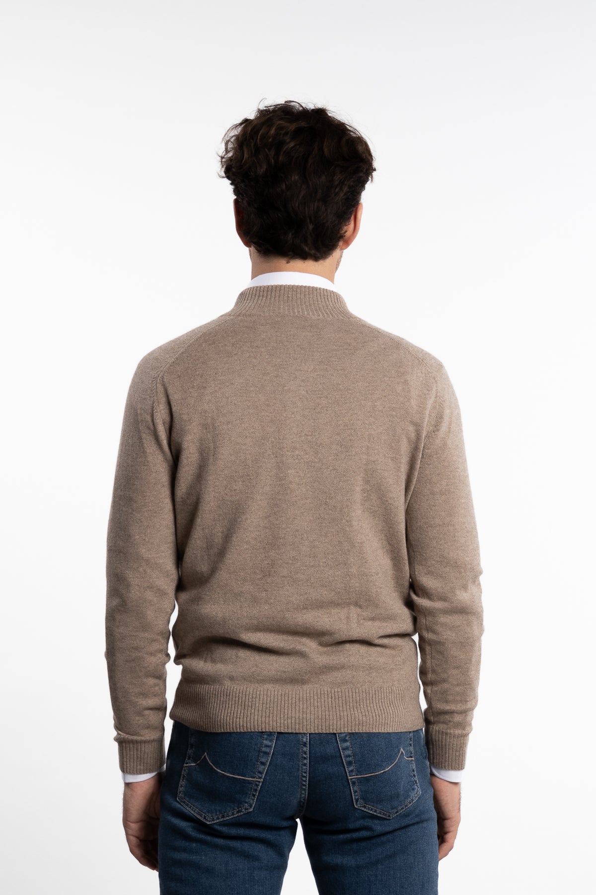 Cashmere Half-Zip Naturale