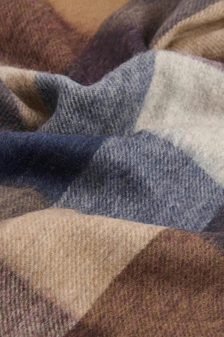 Large Tattersall Scarf Midnight Oak