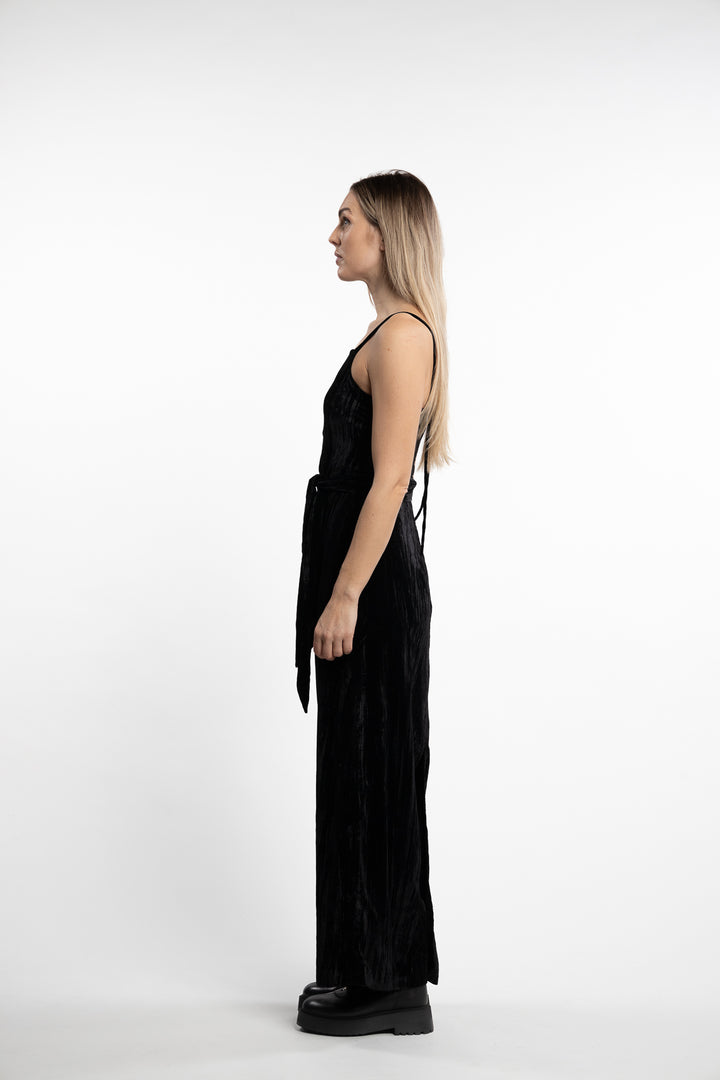 Cygnet Velvet Dress- Black