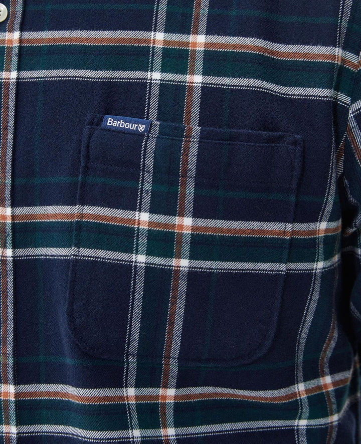 Ronan Tailored Check Shirt Inky Blue-Skjorter-Bogartstore