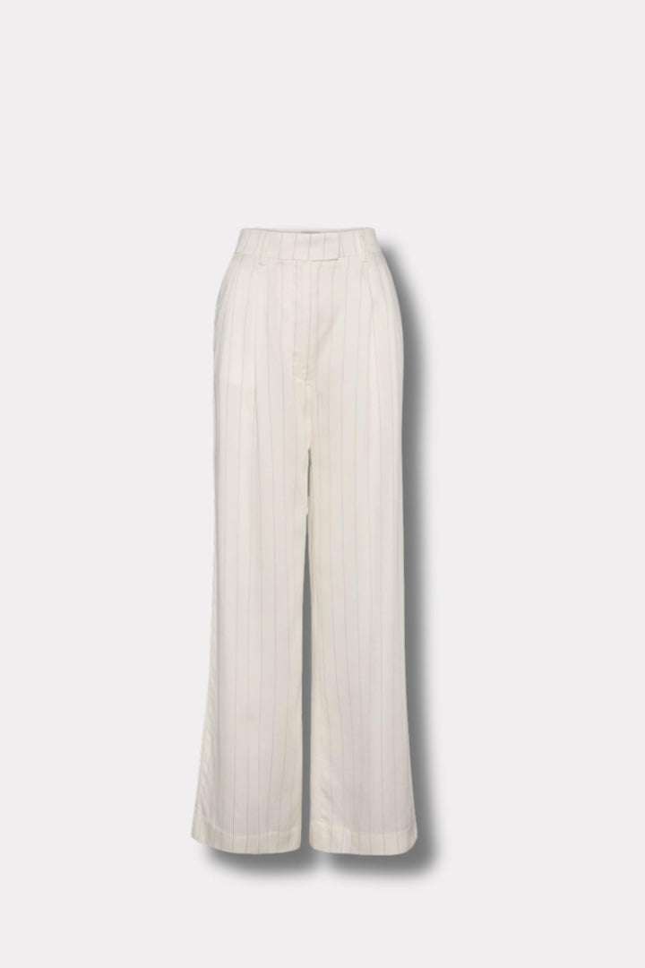 Ava Pinstripe Trouser- Cream Pinstripe