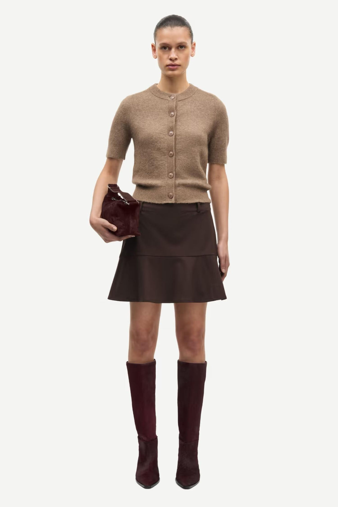 Sanoura SS Cardigan 15556- Fossil