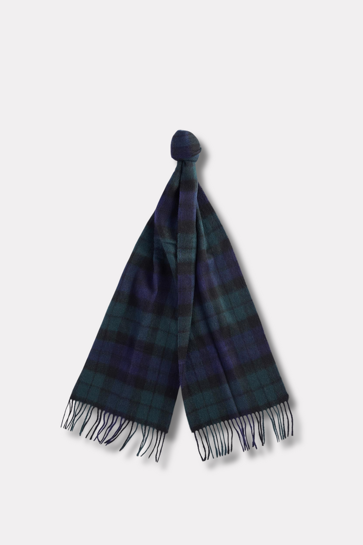 New Check Tartan Scarf Navy Black Watch