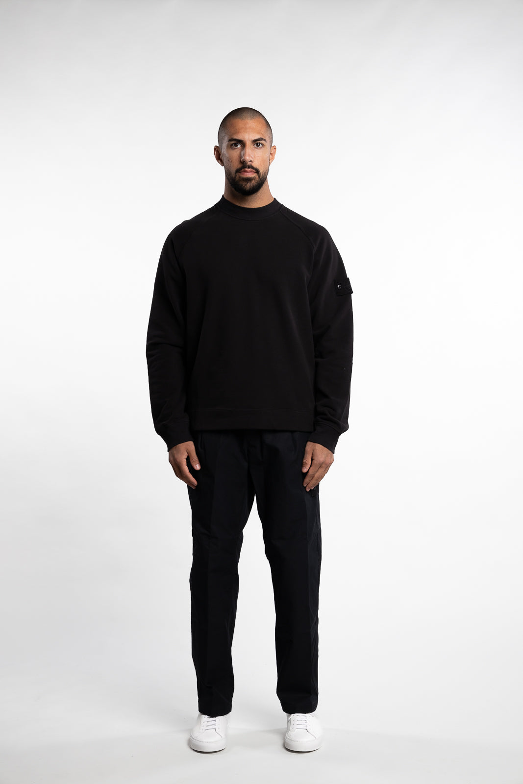 Ghost Cotton Crew Neck Jersey Black