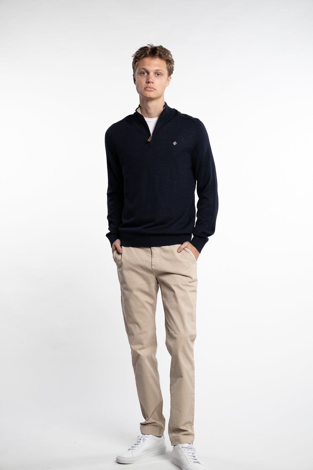 Merino John Zip Navy