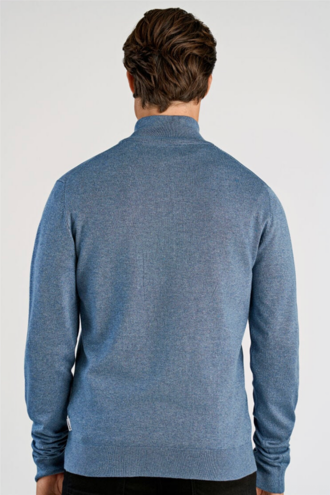 Ecovero Half-Zip Knit Blue Blend