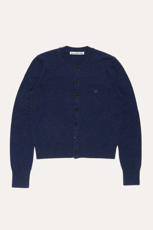 Fitted Cardigan Navy Melange