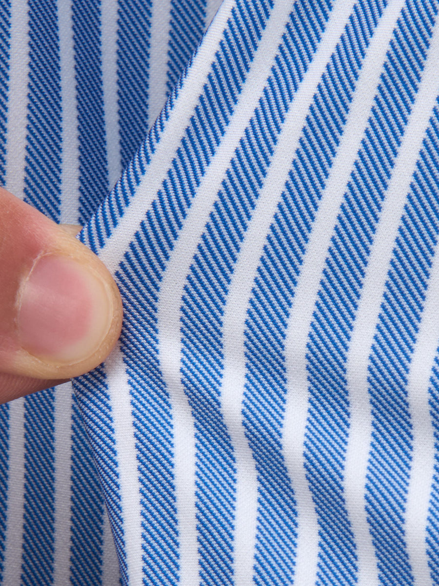 Active Shirt Tailor Fit Striped Blue/White - bilde